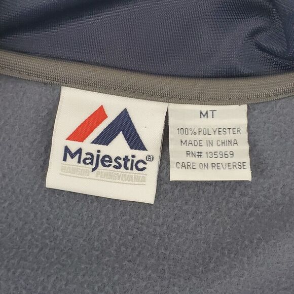 SEATTLE SEAHAWKS Jacket Mens Medium TALL Gray Full Zip Embroidered Spell Out - Picture 4 of 8